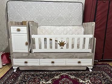 uşağ beşiyi: Uşaq beşiyi – “Melek Bebe” kombi model - Material: ağ–açıq palıd — 1