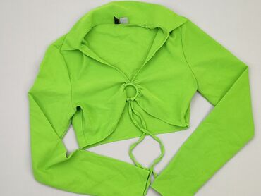 zielone bluzki z długim rękawem: Bluzka Damska, H&M, S, stan - Bardzo dobry