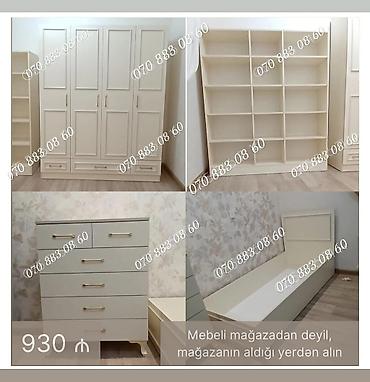 Uşaq/yeniyetmə otağı üçün mebel dəsti Tərkibi: - 4 qapılı şkaf: üç