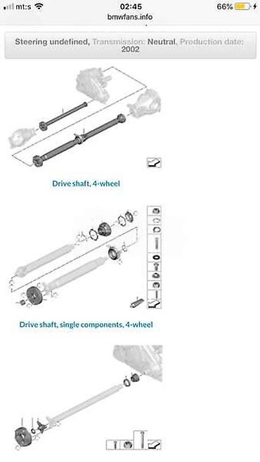 auto dijagnostika: DIFERENCIJALI I KARDANI ZA BMW X5 OD 2000. DO 2003. GOD. | — 2