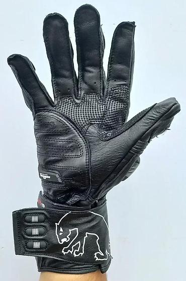 alligator rs 62: Sportske moto rukavice – duge manžetne, crna boja sa belim detaljima — 5