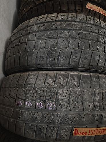 Шины 235 / 55 / R 18, Зима, Б/у, Пара, Легковые, Япония, Dunlop at lalafo.kg Шины 235 / 55 / R 18, Зима, Б/у, Пара, Легковые, Япония, Dunlop