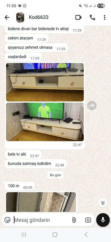 аренда помещения под продуктовый магазин: Tv stend 110 azn satilir‼️unvan xalqlar kod6633 sekine