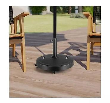 Suncobrani, tende i paviljoni: Postolje za baštenski suncobran sa točkićima – crno - Tip: baza za — 4