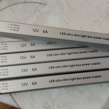 led освещение: Ультратонкий блок питания для светодиодной ленты 12в .72 Ватт. 6ампер