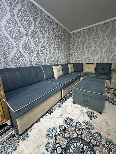 уютный уголок: Угловой модульный диван с банкеткой/пуфом - Конфигурация — 1