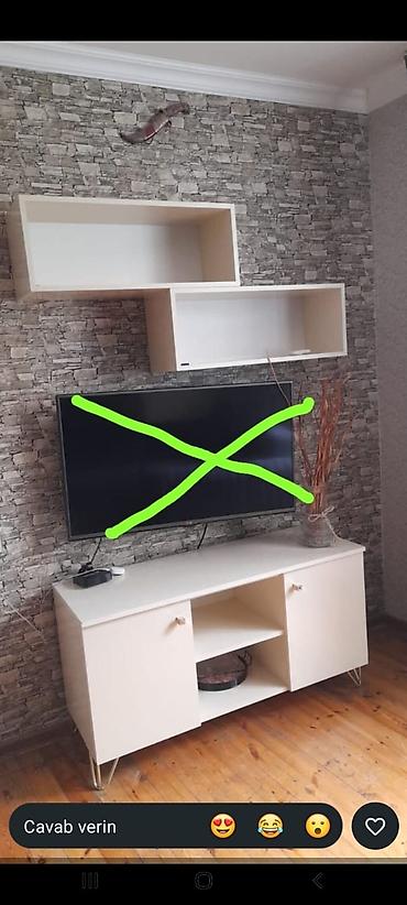 gence kredit: Açıq krem rəngdə TV stendi və divar rəfləri dəsti.real alıcıya endirim — 1
