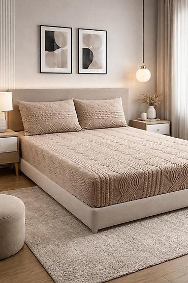 Posteljina: 🎀Reljefni čaršafi 🎀Čaršaf na lastiš 25 + 2 jastučnice(50*70) — 4