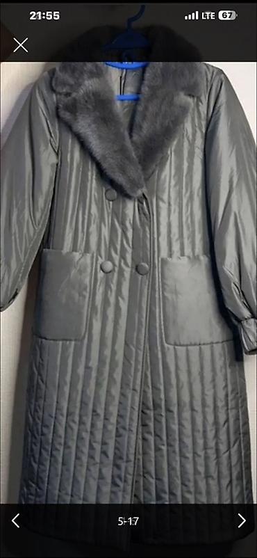 nike fleece: Женское стеганое пальто на зиму/холодную осень, цвет графит. - Длина — 3