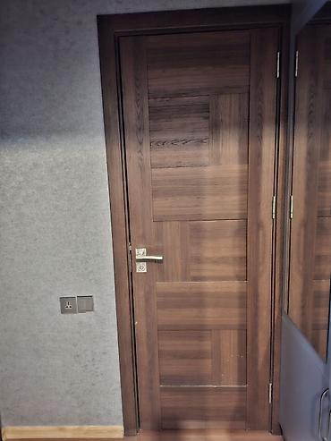 mdf material satışı: MDF interyer qapıları – tünd qəhvəyi ağac teksturası ilə - Model — 3