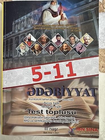 Testlər: Məhsul: İBN SİNA 5–11 Ədəbiyyat – Açıq və qapalı tipli test toplusu — 1