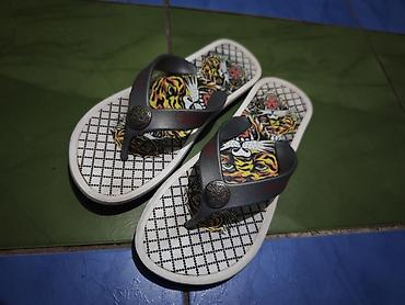 кызыл кия кыз: Вьетнамки с ярким принтом тигра Ed hardy vintage - Стиль: графичный — 1