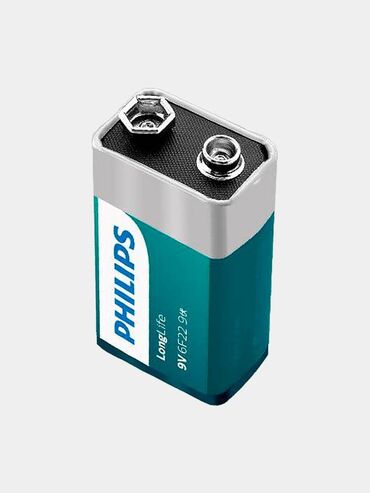 цифровые фотоаппараты: Батарейка PHILIPS Крона 9V 6F22 Long Life, Щелочной тип. Батарейки