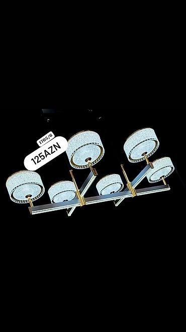 stol lampaları: Led Çılçıraq, 4 və daha çox lampa, Metal — 1