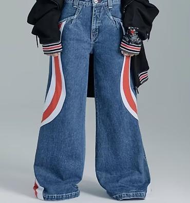 tech flecee: Jnco baggy pants - Материал: плотный деним синего цвета. - Крой — 9