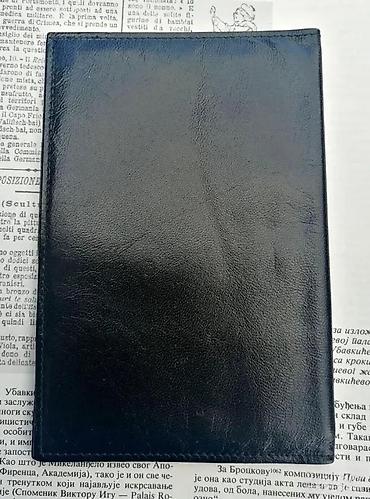 Novčanici: Vtg Lufthansa kožna crna futrola pasoš dokumente karte novča — 4