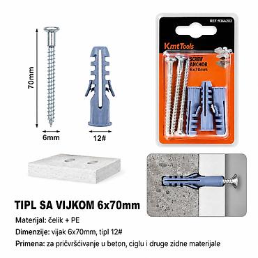 KMT Spoljni šestougaoni samourezujući šraf tipl 6×70 mm Opis: - Set na lalafo.rs KMT Spoljni šestougaoni samourezujući šraf tipl 6×70 mm Opis: - Set