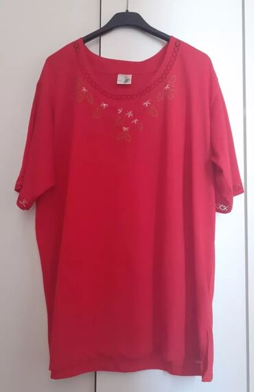 p s bluze i tunike: XL (EU 42), Jednobojni, bоја - Crvena