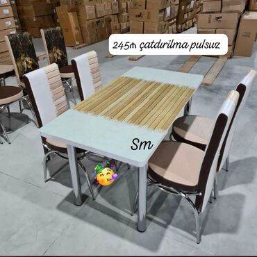 metbex esyalari: Mətbəx üçün, Yeni, Dördbucaq masa, 4 stul
