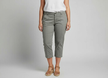 spodnie na szelkach krzyżówka: Material trousers for women, size 2XL