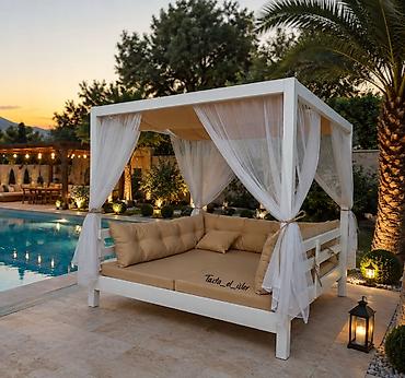 bağ divan: Bağ üçün baldaxanlı lounge-divan Ölçü 185x210 sm, hündürlük 195sm - — 2