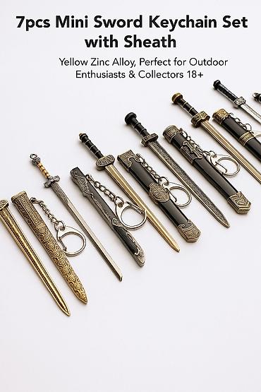 Брелоки: Мини-меч с ножнами – Брелок из цинкового сплава, для подарка и — 2
