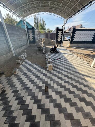 Брусчатка кирпич: Брусчатка кирпич, Для парковки, Бетонная, Литая, Новый, Укладка, Гарантия, Бесплатный выезд — 3