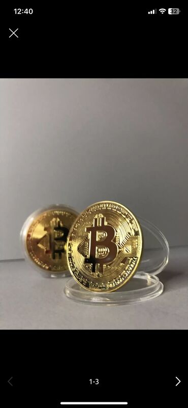 Монеты: Сувенирная монетка Bitcoin Отлично подойдет в качестве подарка