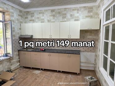 Sifarişlə mətbəx mebeli: Sifarişlə mətbəx dəsti, Özü çəkən petlələr, MDF, Kredit yoxdur, Pulsuz çatdırılma, Rayonlara çatdırılma — 5