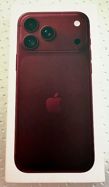 IPhone 18 Pro Max, Новый, 512 ГБ, Бордовый, Зарядное устройство, Кабель, Коробка, 100 %