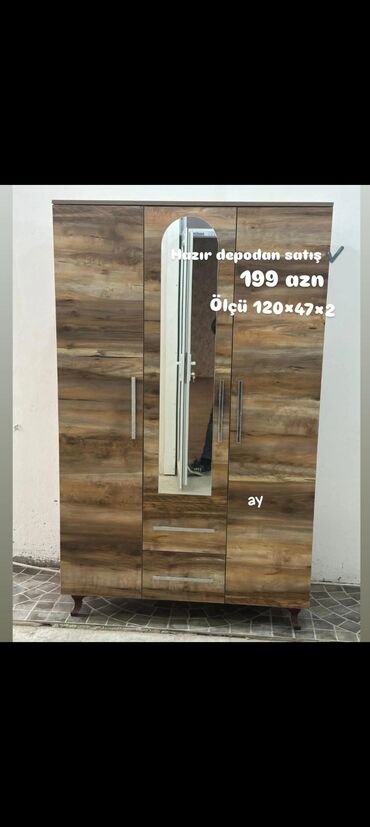 Dolablar: Yeni, 3 qapılı Düz dolab, Dolab-asılqan — 8