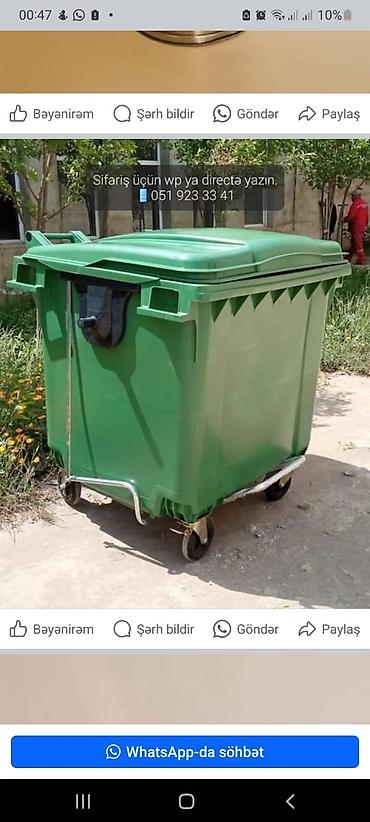 Tullantı qabları: Zibil qutuları. hər ölçüdə varimizdir. ən kiçik 20 litr pedallı — 10