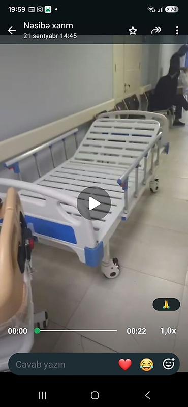 купить больничную кровать: Tibbi xəstəxana çarpayısı eni 90 sm uzunlugu ise 2 metrdir - Mexaniki — 1