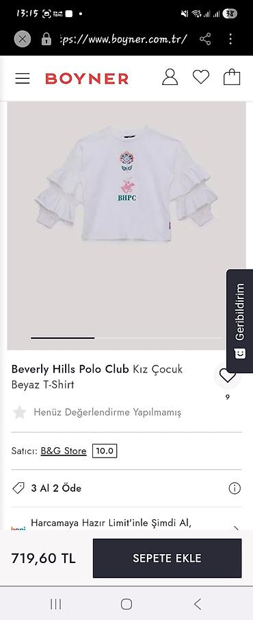 b koynəyi var: Beverly Hills Polo Club qız uşaqları üçün dəst - Denim ətək — 6