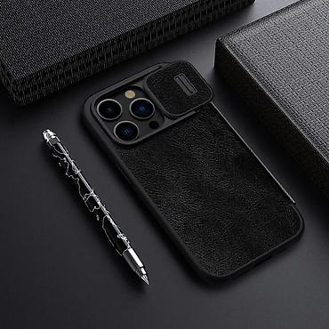 Maske i futrole za telefone: Maska Nillkin Qin Pro za iPhone 15 Pro 6.1 crna. Uz brzu dostavu i — 14