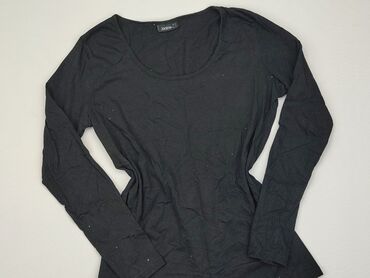 czarne koronkowe bluzki z długim rękawem: Bluzka Damska, Janina, L, stan - Dobry