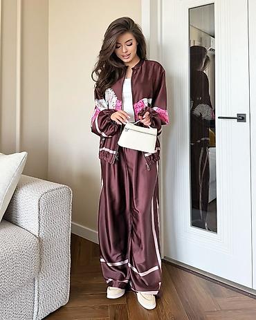 oversize: Женский комплект «двойка» в стиле athleisure. - Свободный крой — 6