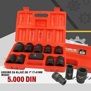 poklon za decka: Set udarnih gedora za ključ 1" (kvadrat 25,4 mm), opseg veličina 17–41 — 1