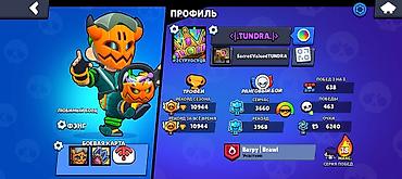 Другие видеоигры: Аккаунт Brawl Stars Основное: - Трофеи: 10 944 (рекорд за всё время — — 1