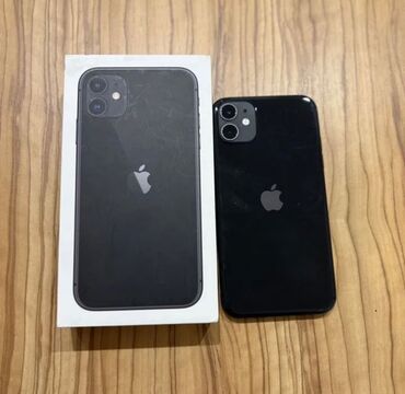 aplle 11: IPhone 11, 128 GB, Qara, Zəmanət, Simsiz şarj, Face ID