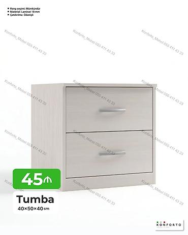 Komodlar: Tumba – 2 çekmecəli komod Ölçü: 40×50×40 sm Xüsusiyyətlər: - — 1