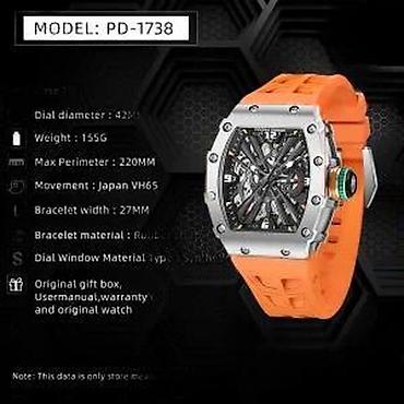 Ručni satovi: Pagani Design PD-1738 -Narandzasta- Richard Mille Homage Potpuno nov — 10
