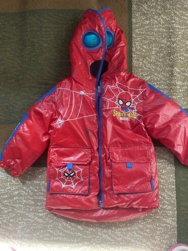 сумка прозрачная в роддом: Детская зимняя куртка Spider‑Man (Marvel), красная. - Тематика