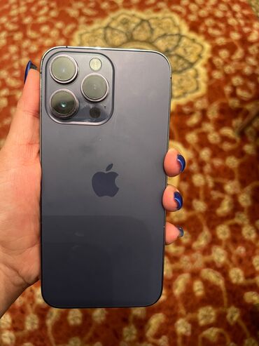 Apple iPhone: IPhone 14 Pro Max, 128 GB, Deep Purple, Zəmanət, Face ID, Sənədlərlə