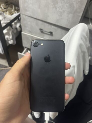 копия айфона: IPhone 7, Колдонулган, 128 ГБ, Кара, Кабель