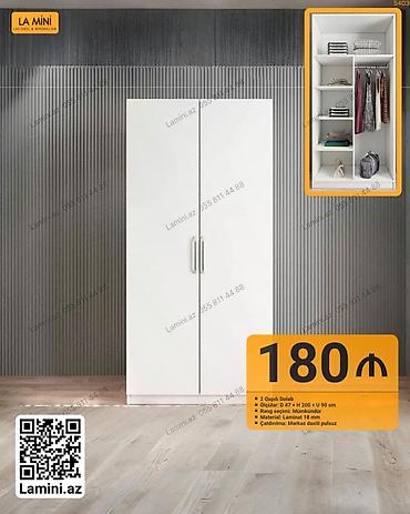Ev və bağ: İki qapılı dolab - Ölçülər: D 47 × H 200 × U 90 sm - Rəng seçimi — 1
