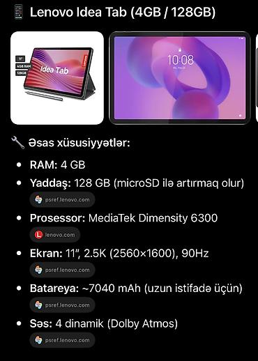 kontakt home planşet ucuz: Lenovo İdea Tab tam yeni işlənməmiş. Qiymət 500Azn — 2