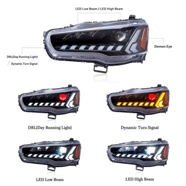 Передние фары: Комплект передних фар Mitsubishi 2011 г., Новый — 6