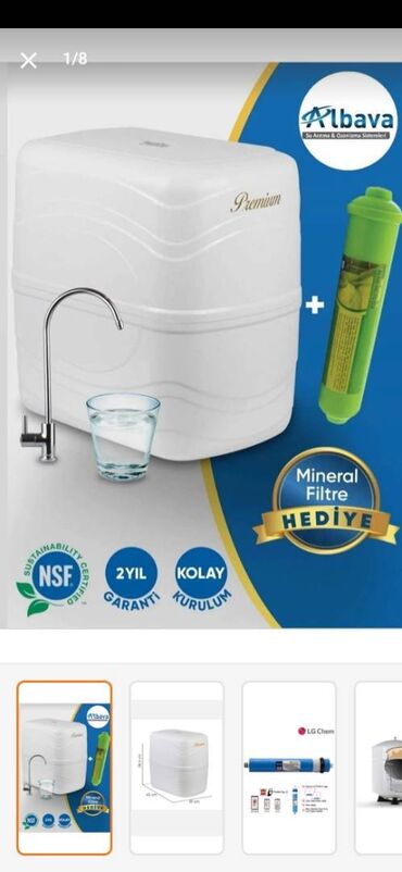 qazli su aparati: Su filtrelerinin ve cihazların satışı sifars 8veya 10 gune çatdırılır