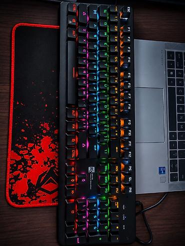Настольные ПК и комплектующие: 100 % KLAVİATURA İdeal vəziyyətdədir cəmi 2ay işlənib RGB işıqlandırma — 1